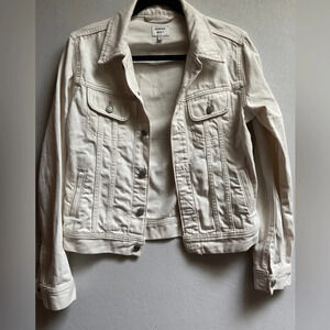 Sunday Best Aritzia cotton white denim jean oversized jacket  Sz XS
